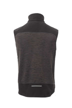Herren Softshellweste mit Stehkragen und Strick in Anthrazit