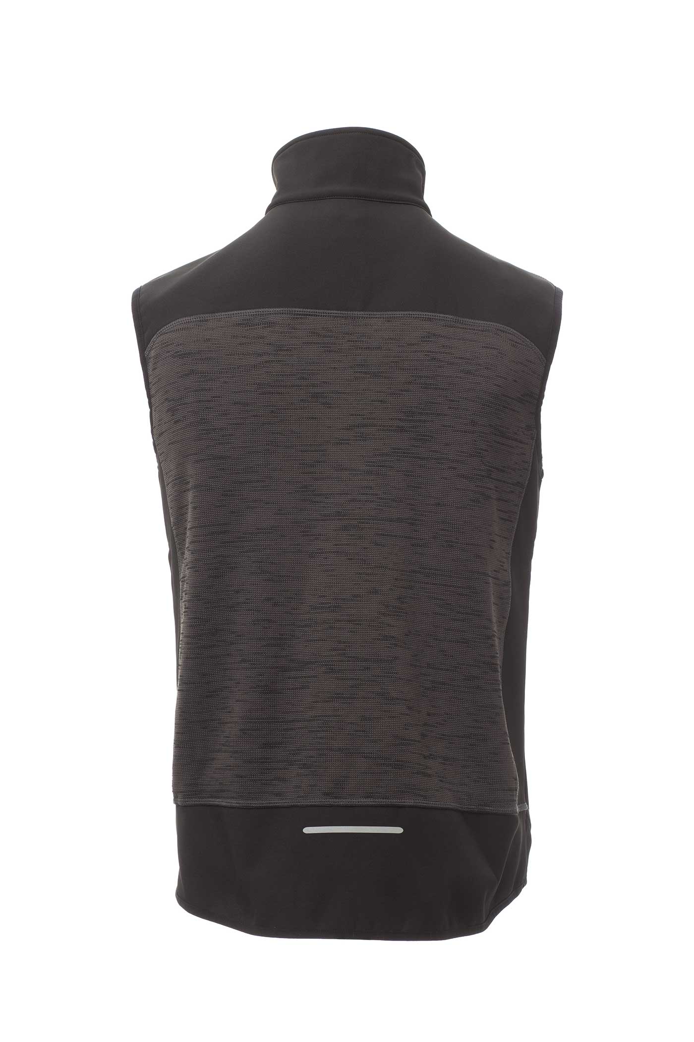 Herren Softshellweste mit Stehkragen und Strick in Anthrazit