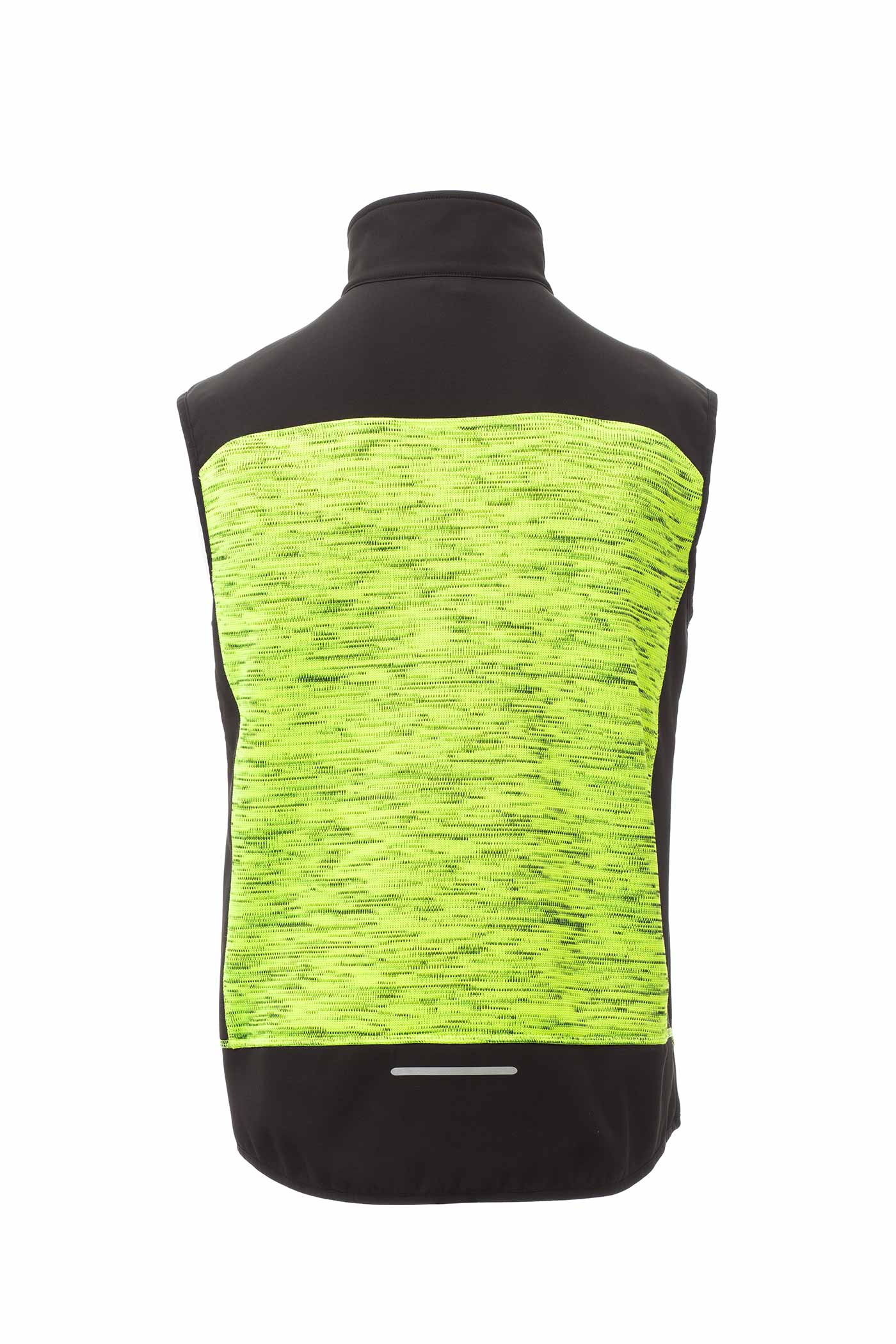 Herren Softshellweste mit Stehkragen und Strick in Gelb