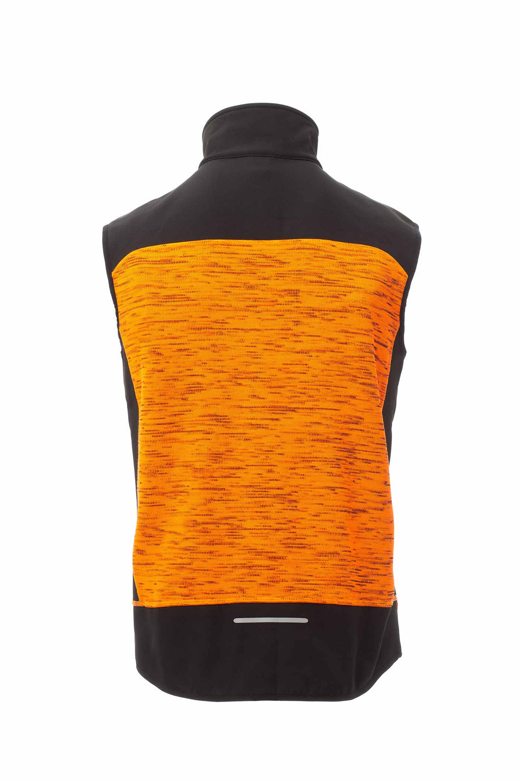 Herren Softshellweste mit Stehkragen und Strick in Orange