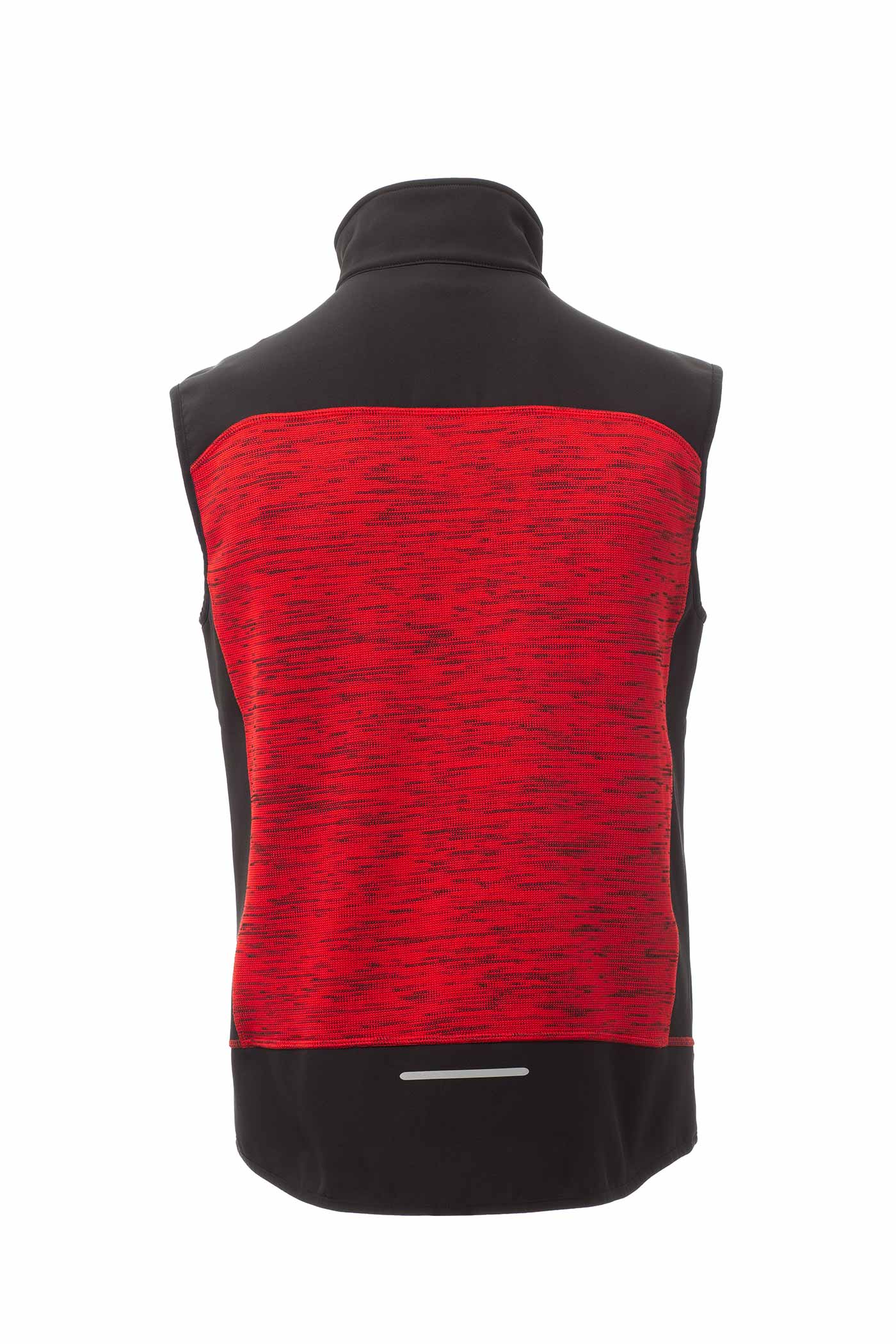 Herren Softshellweste mit Stehkragen und Strick in Rot