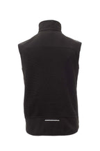 Herren Softshellweste mit Stehkragen und Strick in Schwarz