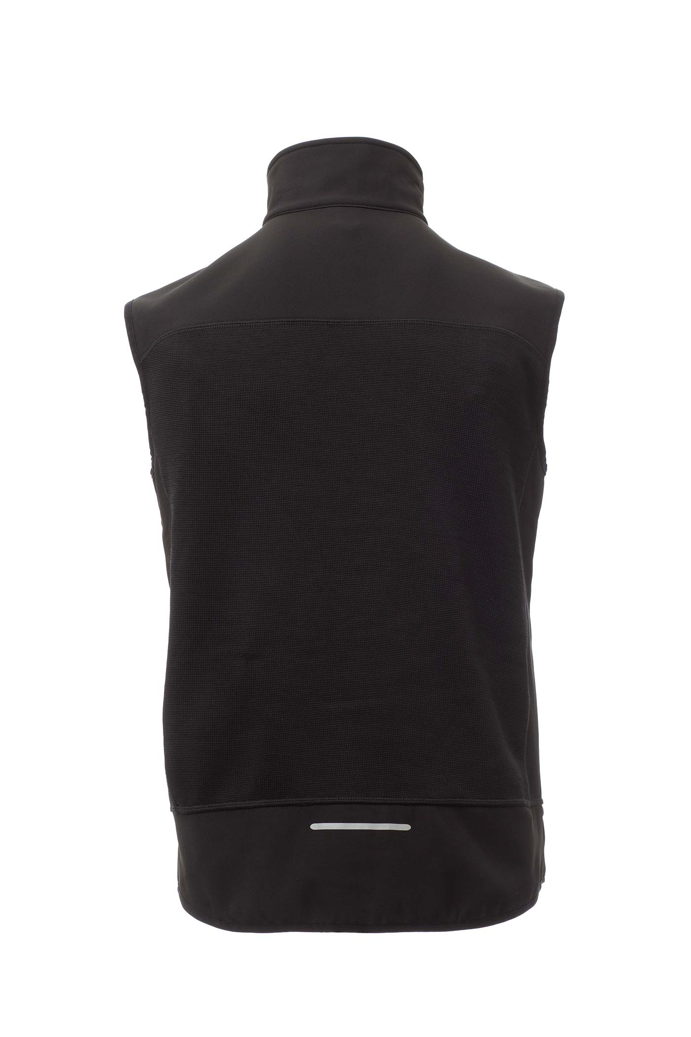 Herren Softshellweste mit Stehkragen und Strick in Schwarz