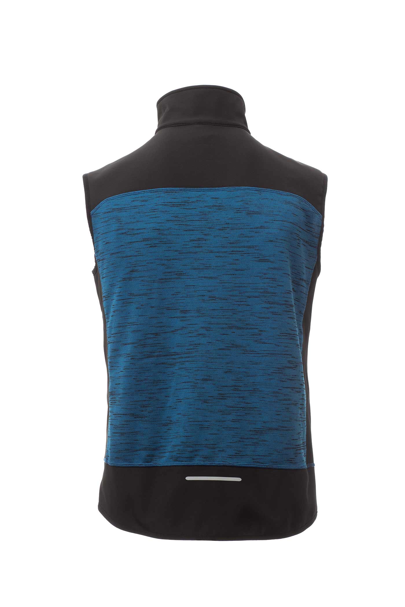 Herren Softshellweste mit Stehkragen und Strick in Blau
