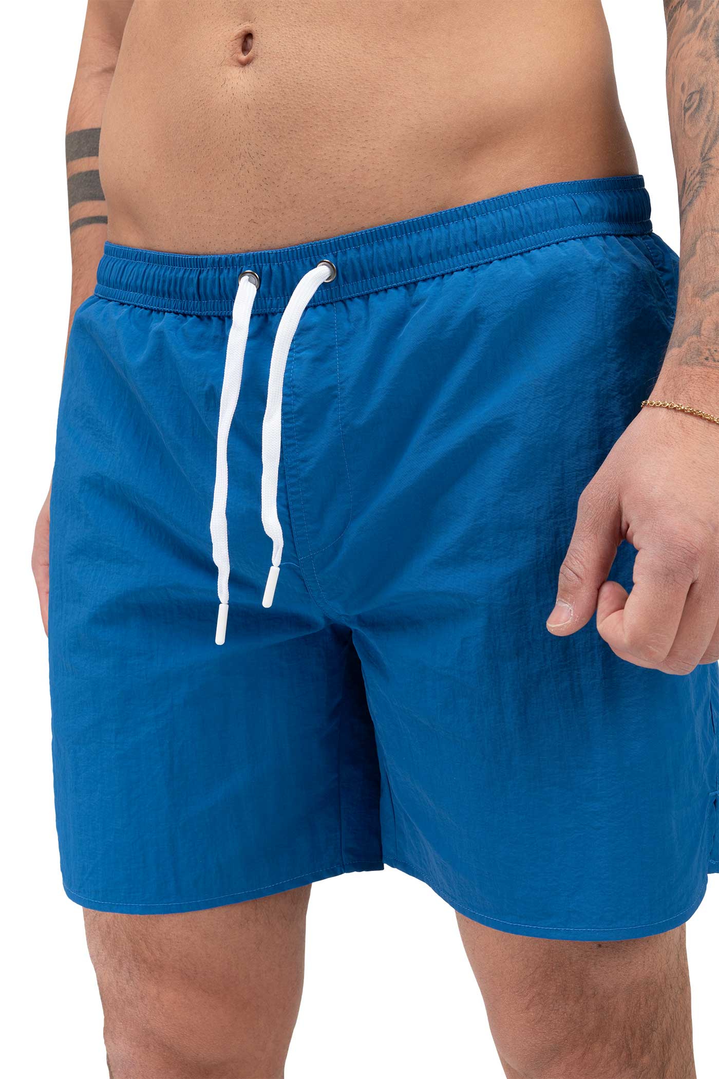 Herren Badeshorts für Männer mit Kordelzug in Blau