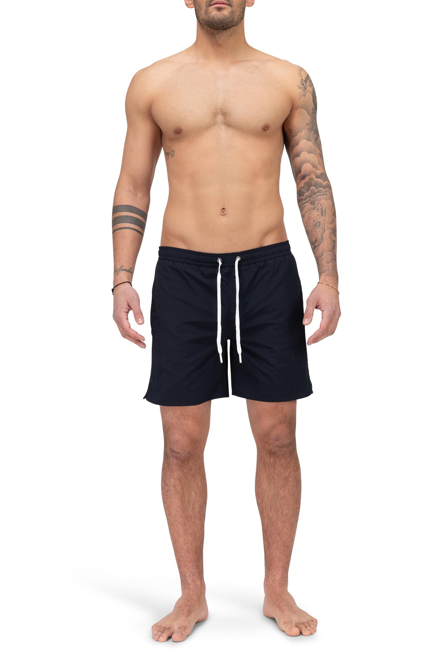 Herren Badeshorts mit Innenslipp aus Mesh in Dunkelblau