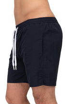 Herren Badehose mit elastischem Bund und Kordelzug in Dunkelblau