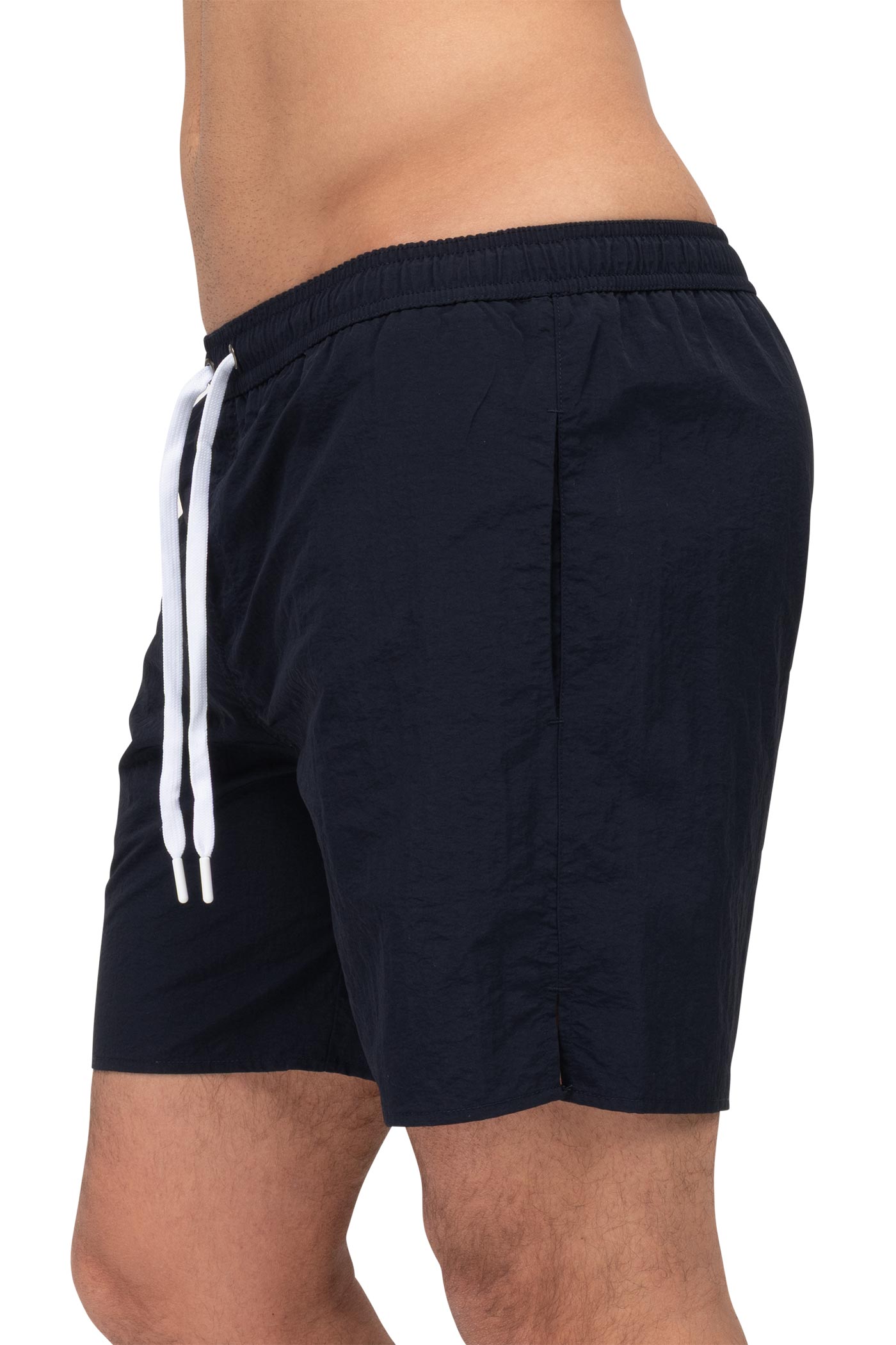 Herren Badehose mit elastischem Bund und Kordelzug in Dunkelblau