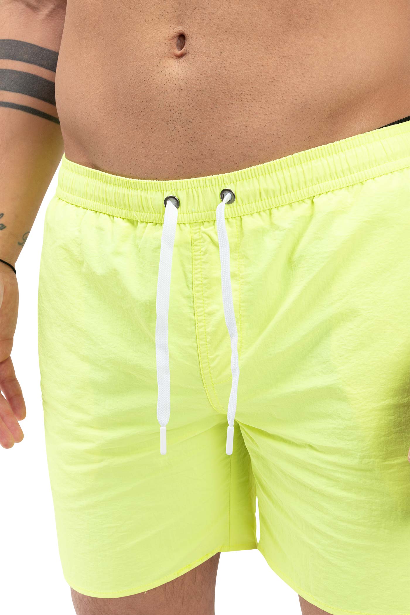 Herren Badeshorts für Männer mit Kordelzug in Gelb