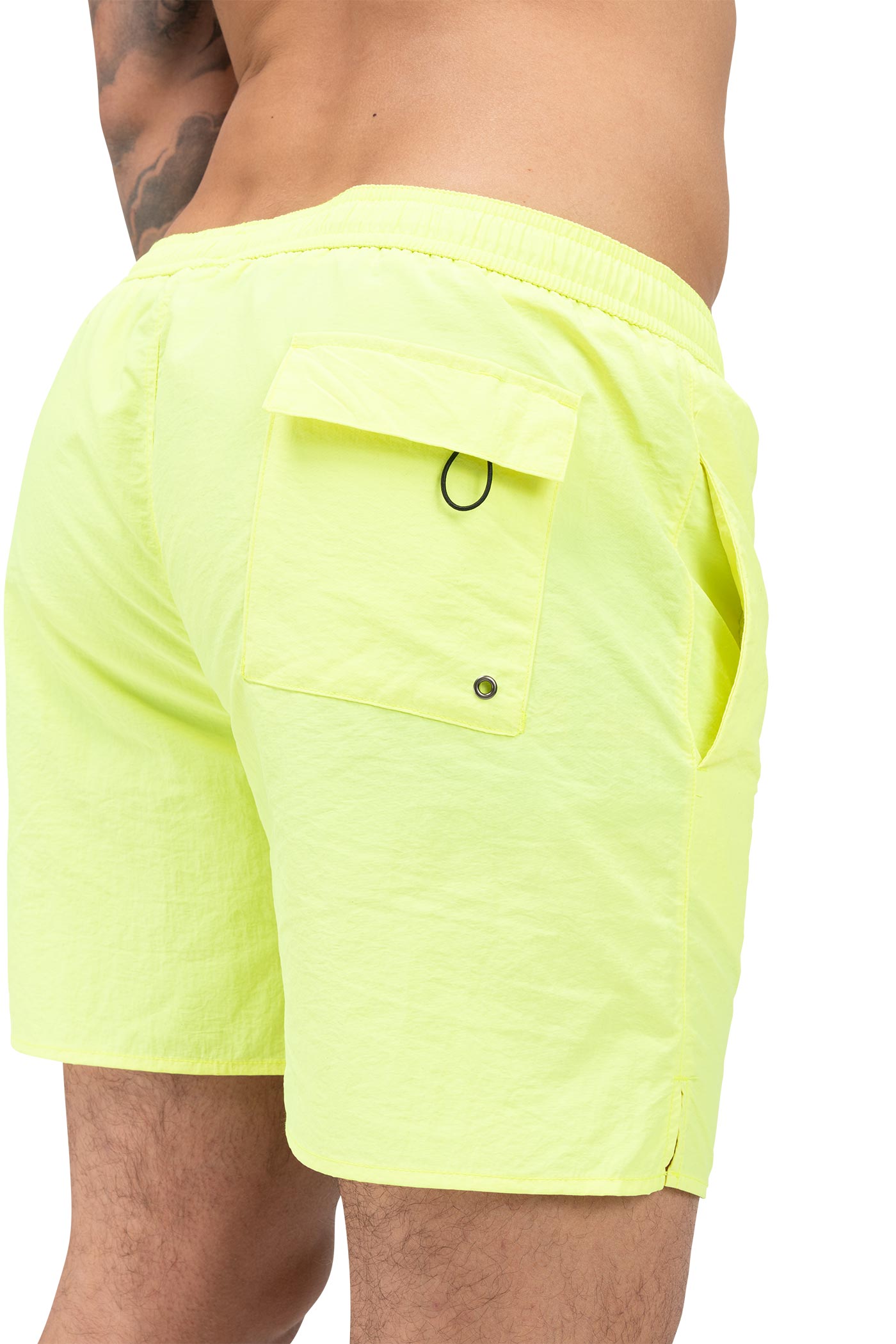 Herren Badehose Basic mit praktischen Taschen und elastischem Bund in Gelb