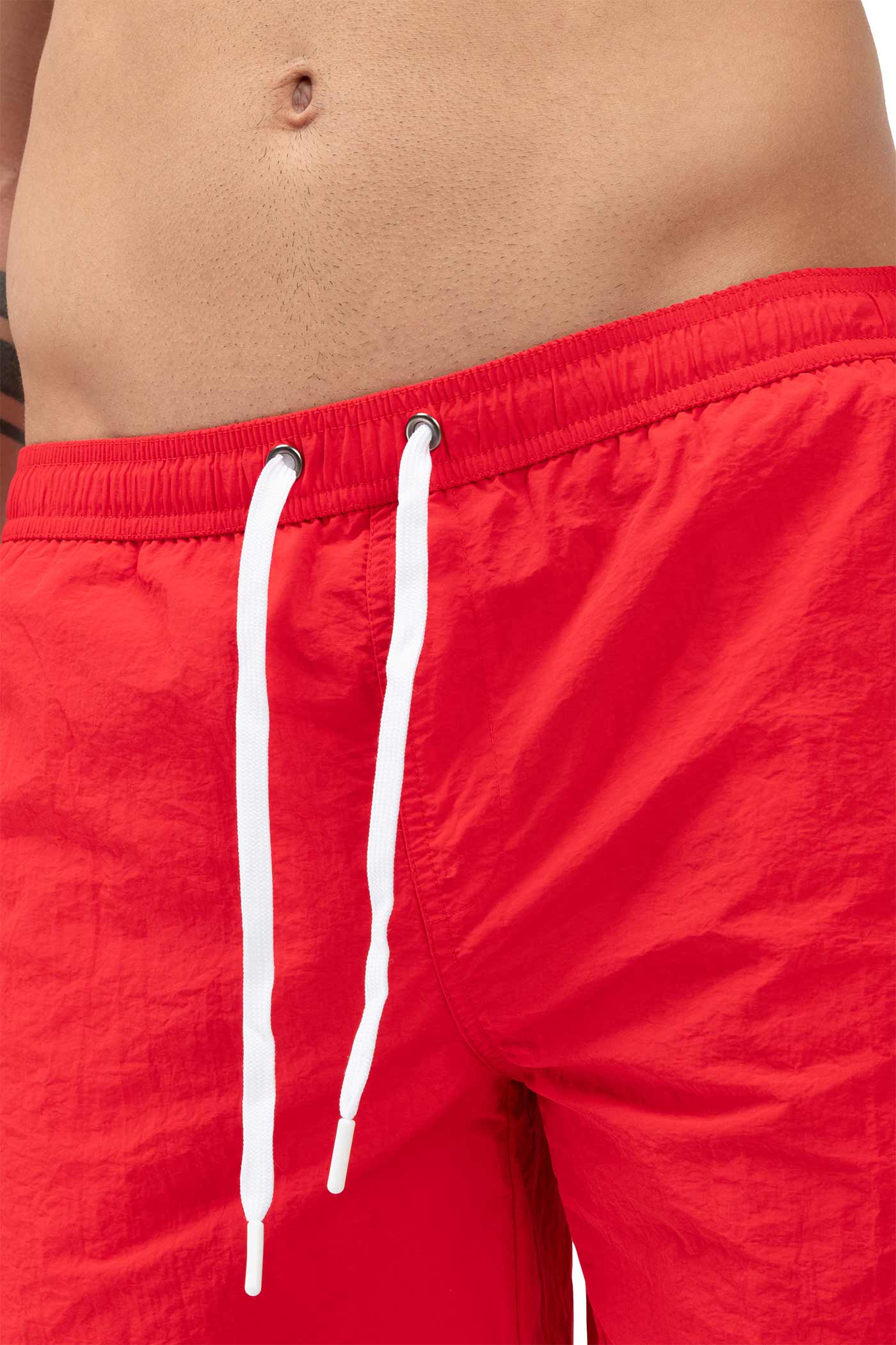 Herren Badeshorts für Männer mit Kordelzug in Rot