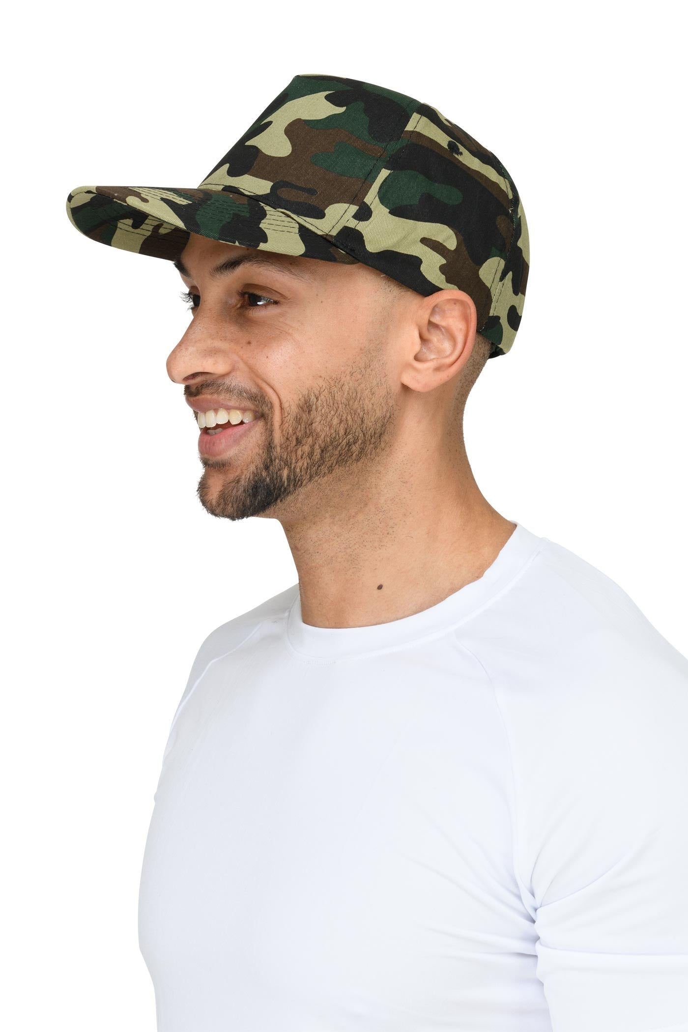 Unisex Basic Basecap für Arbeit und Freizeit aus reiner Baumwolle in Camouflage