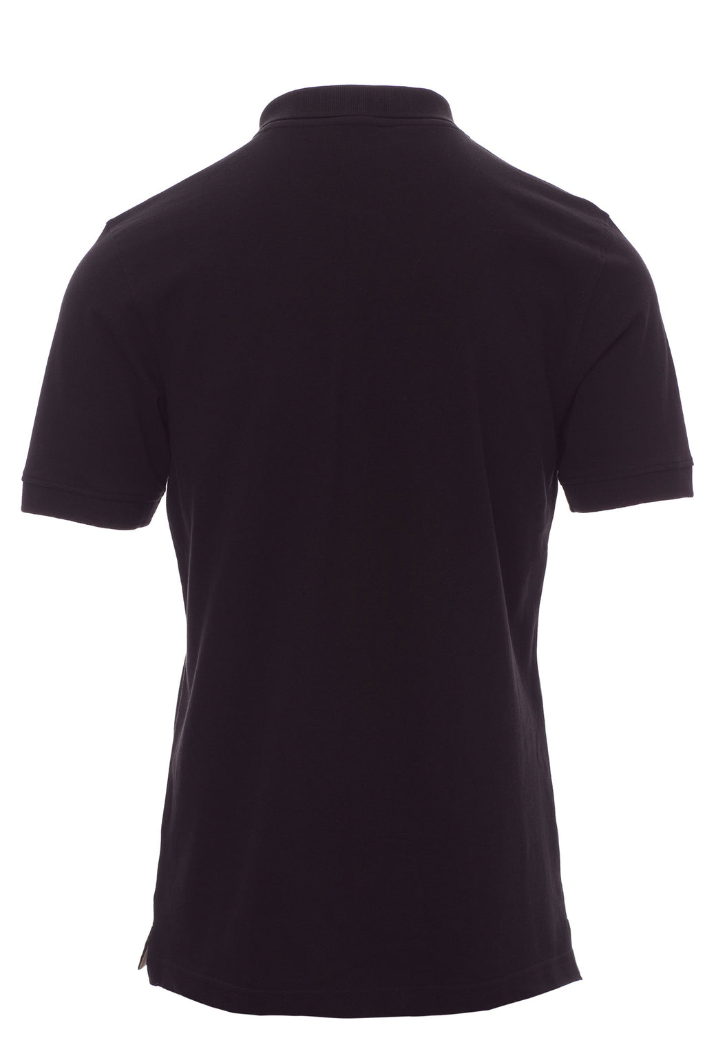 guenstiges Poloshirt Maenner einfarbig Schwarz