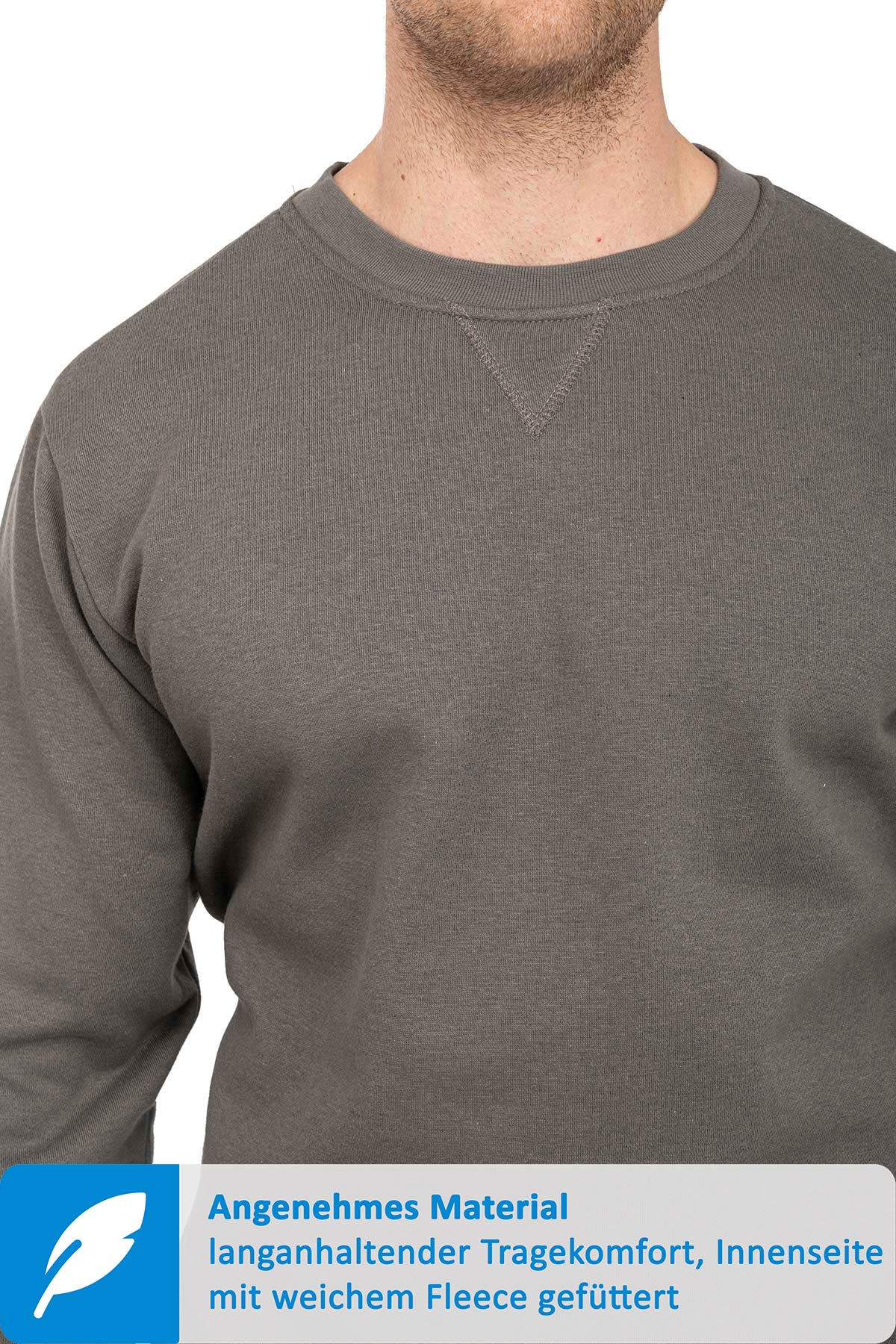 Dünner Herren Pullover mit Rundhalsausschnitt