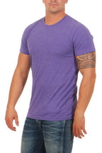 Herren T-Shirt Rundhals Meliert Comfort Bügelfrei