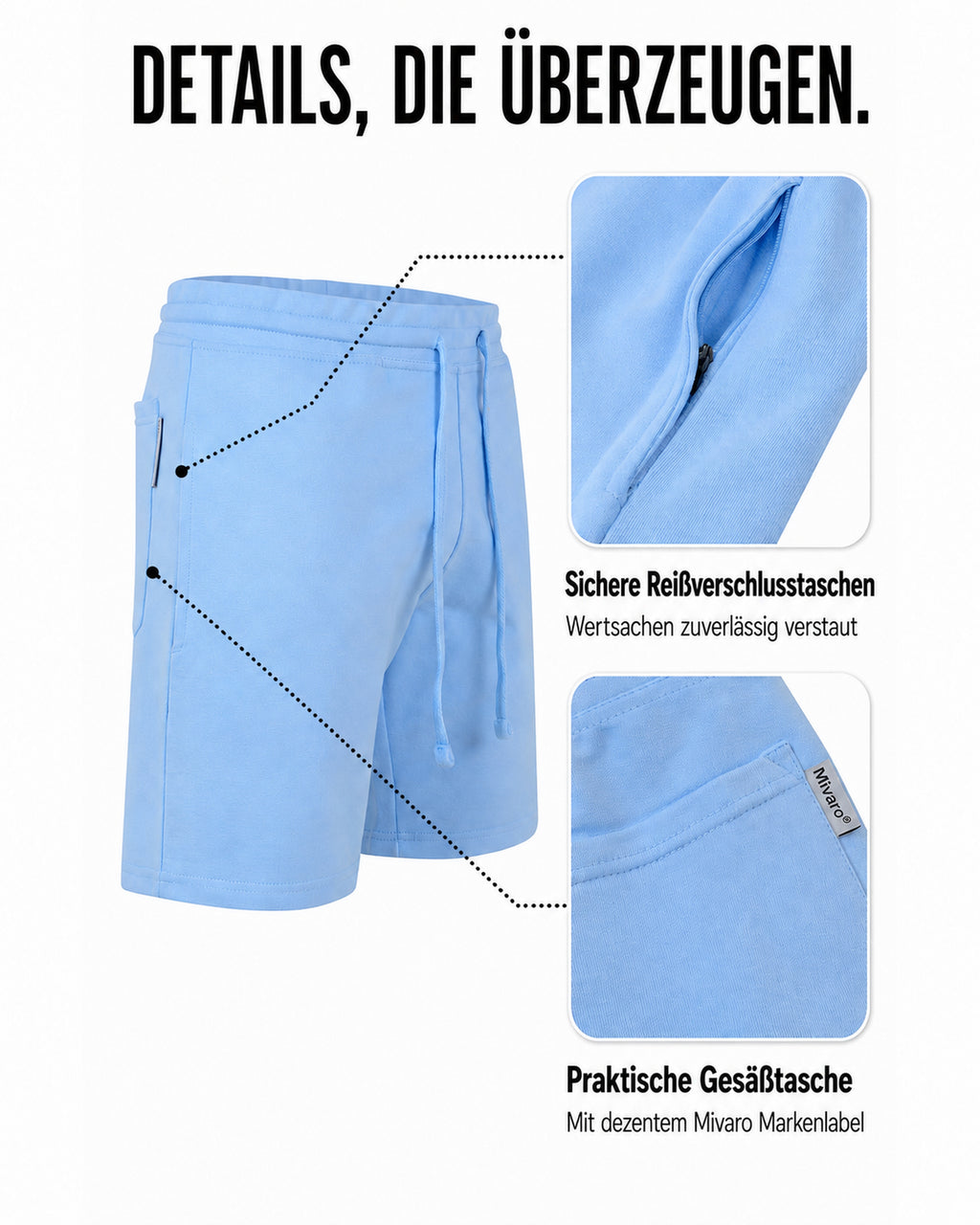 Mivaro Herren Shorts Thomas