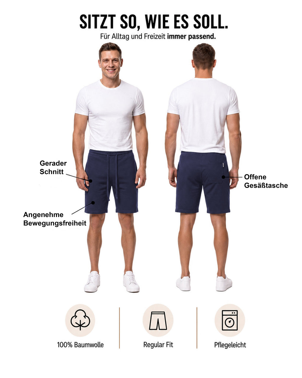 Mivaro Herren Shorts Thomas