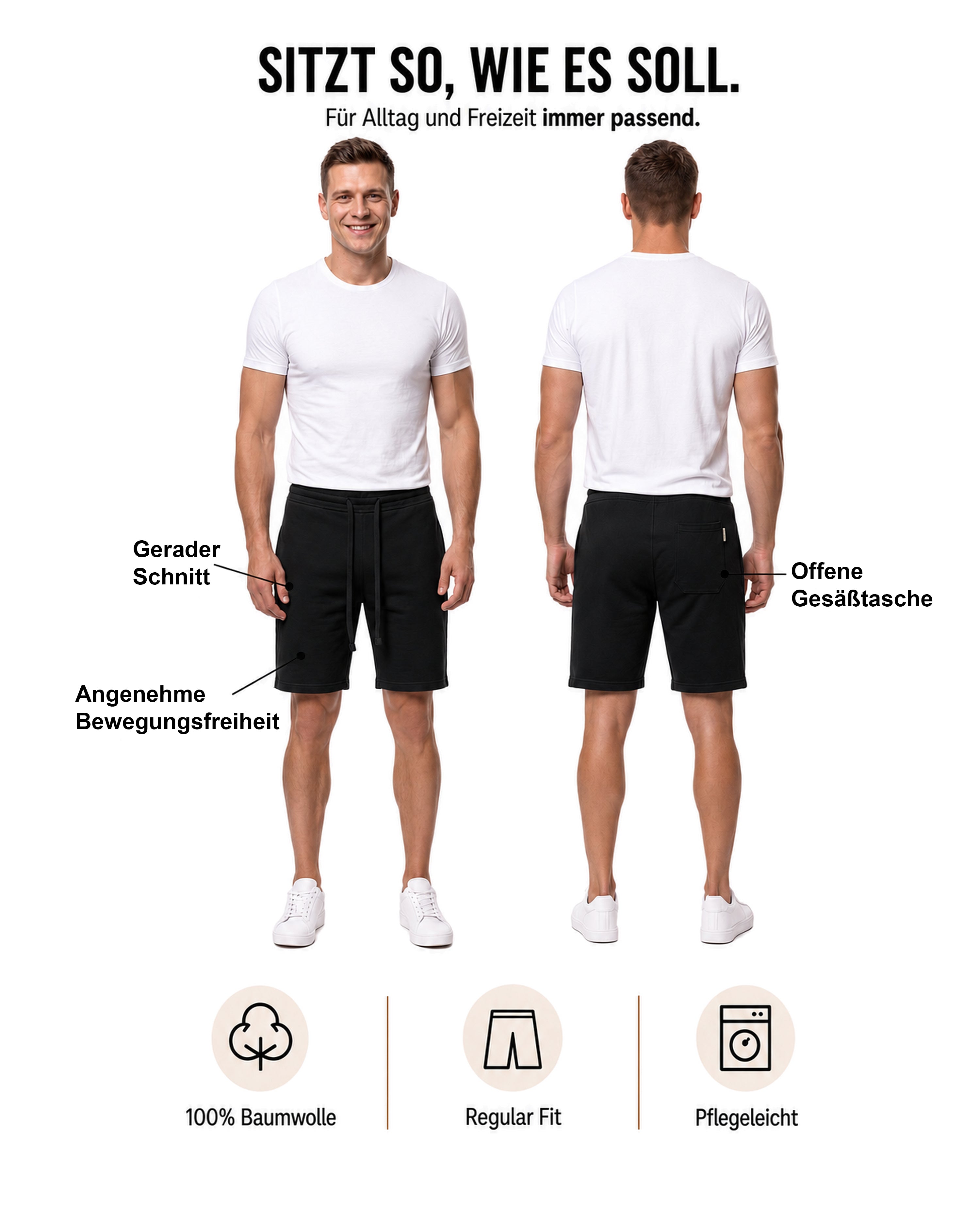 Mivaro Herren Shorts Thomas