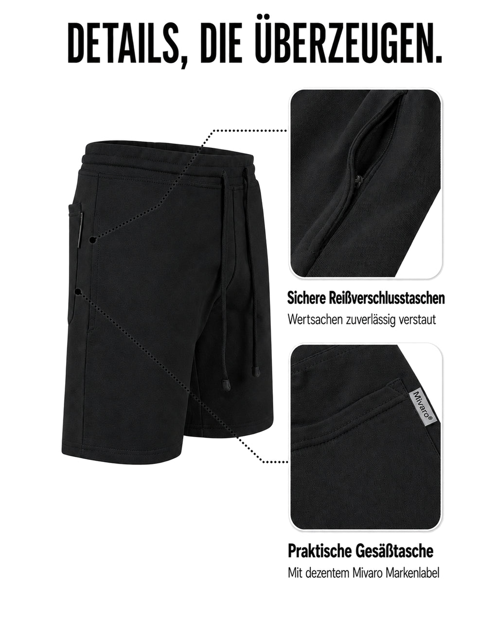 Mivaro Herren Shorts Thomas