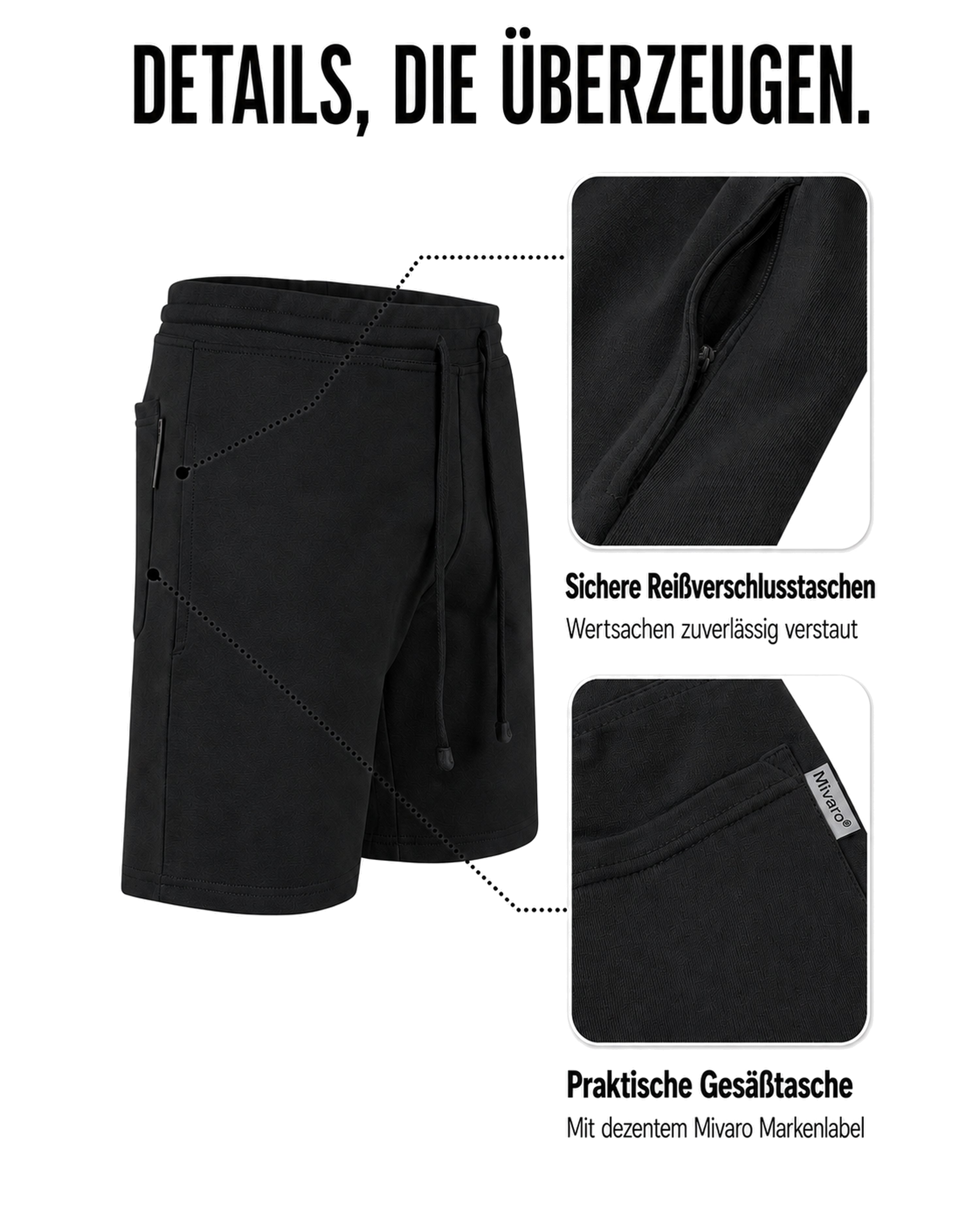 Mivaro Herren Shorts Thomas