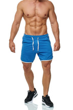 Sportliche Shorts für Männer mit Bendel in Blau