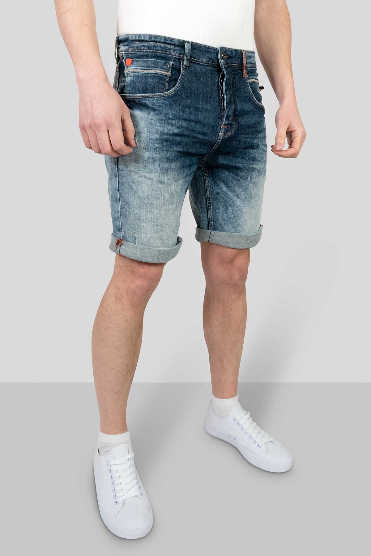 Herren kurze Jeans Hose Bermuda, Haka