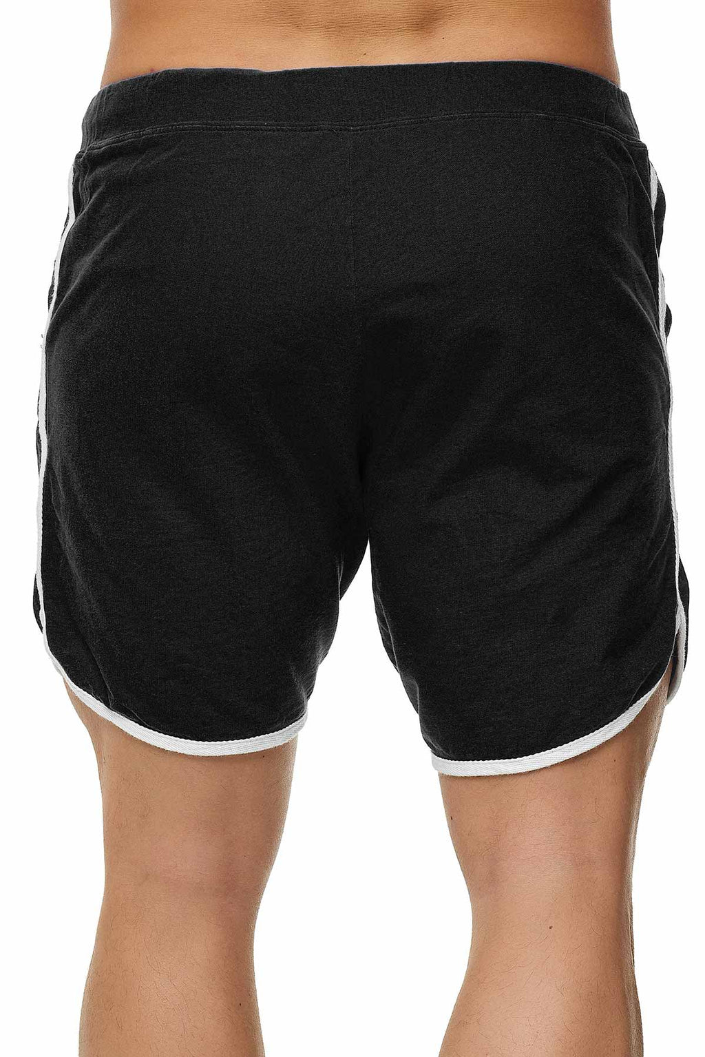 Herren kurze Hose aus reiner Baumwolle in Schwarz