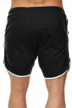 Herren kurze Hose aus reiner Baumwolle in Schwarz