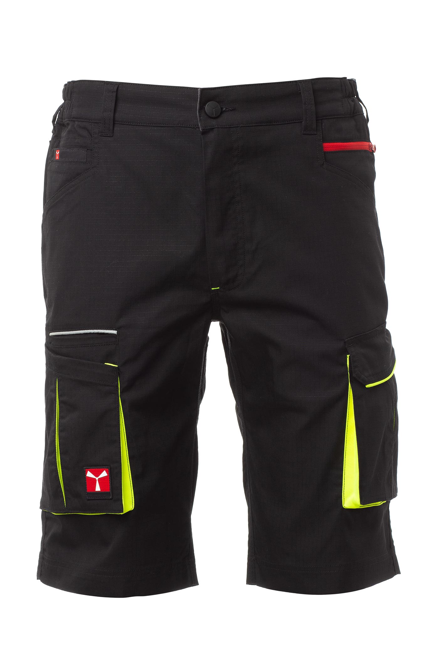 Herren Bermuda-Shorts mit Stretch und Ripstop in Schwarz