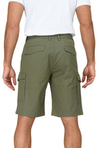 Herren kurze Arbeitshose Shorts mit vielen Taschen in Olivgrün