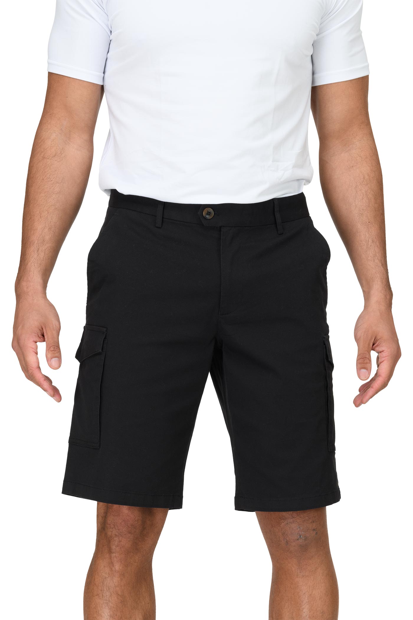 Herren Bermuda-Shorts für die Arbeit und Freizeit in Schwarz