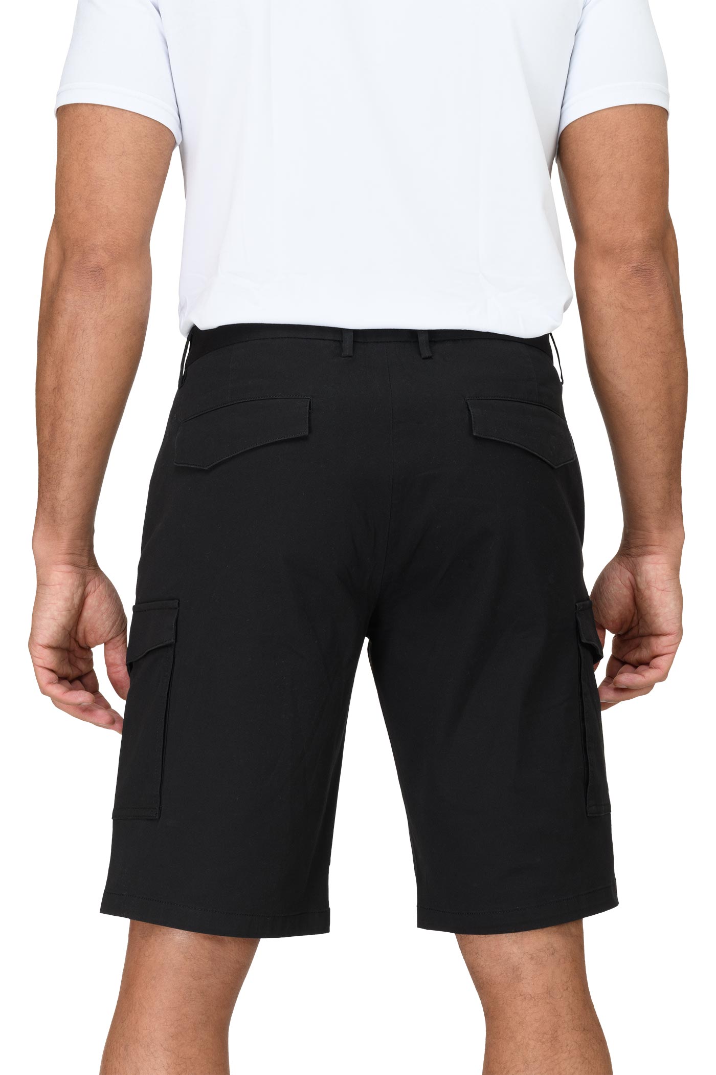 Herren kurze Arbeitshose Shorts mit vielen Taschen in Schwarz