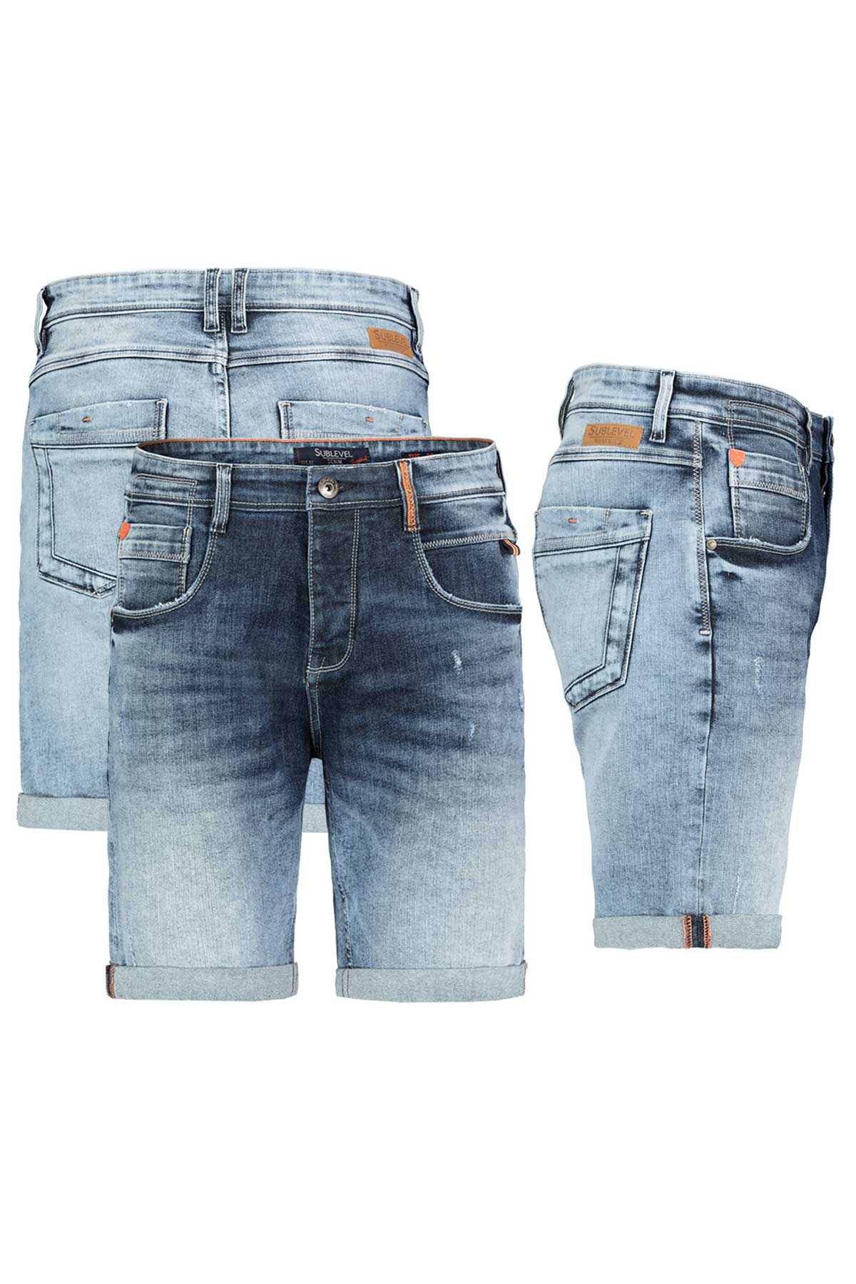 Herren kurze Jeans Hose Bermuda, Haka