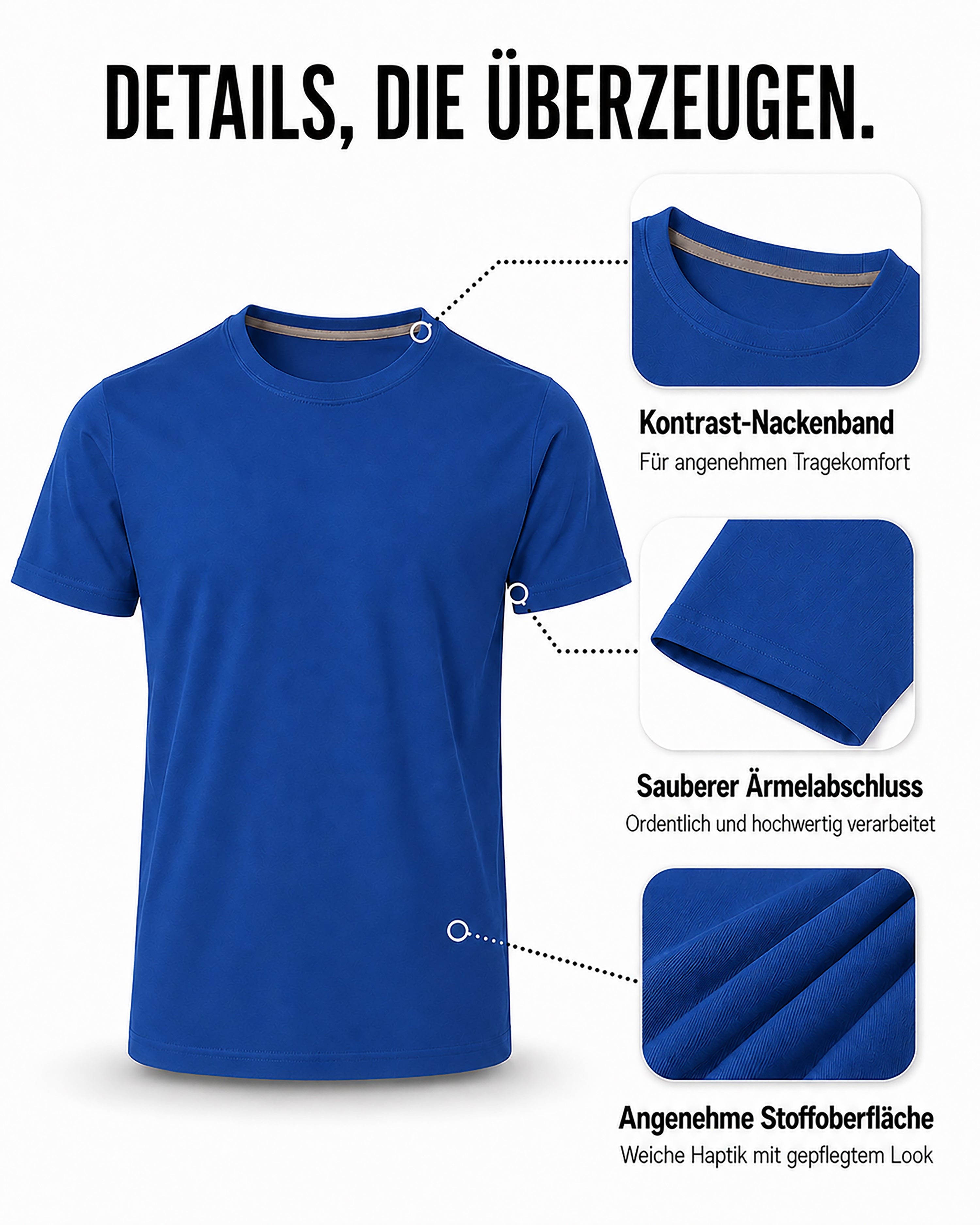 Herren T-Shirt Rundhals Baumwolle – Sunset