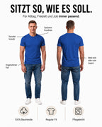 Herren T-Shirt Rundhals Baumwolle – Sunset
