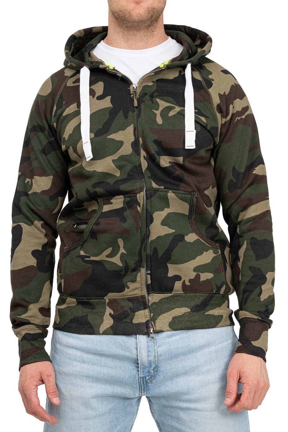 Herren Sweatjacke Basic in Camouflage 