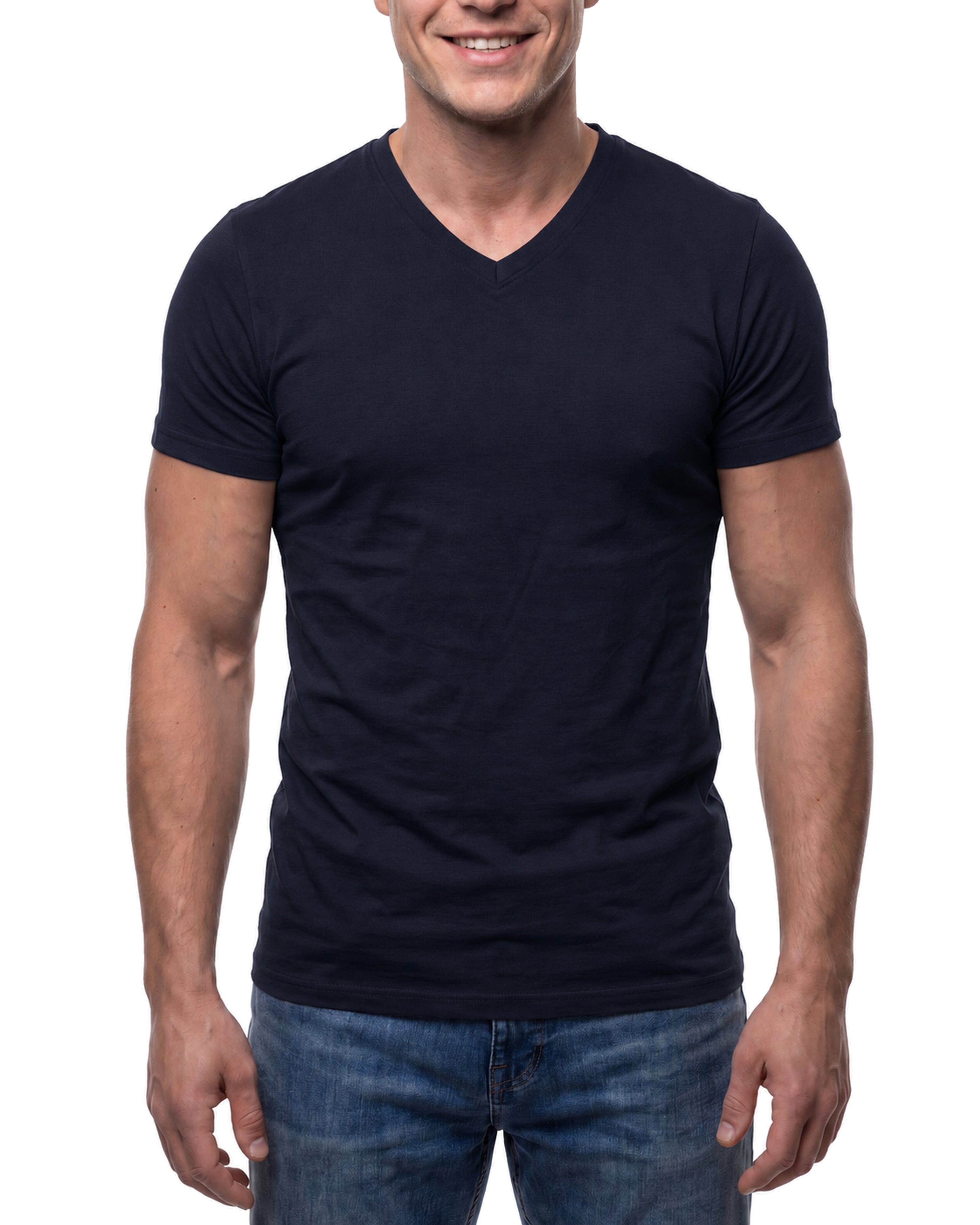 Herren T-Shirt V-Ausschnitt Baumwolle – V-Neck