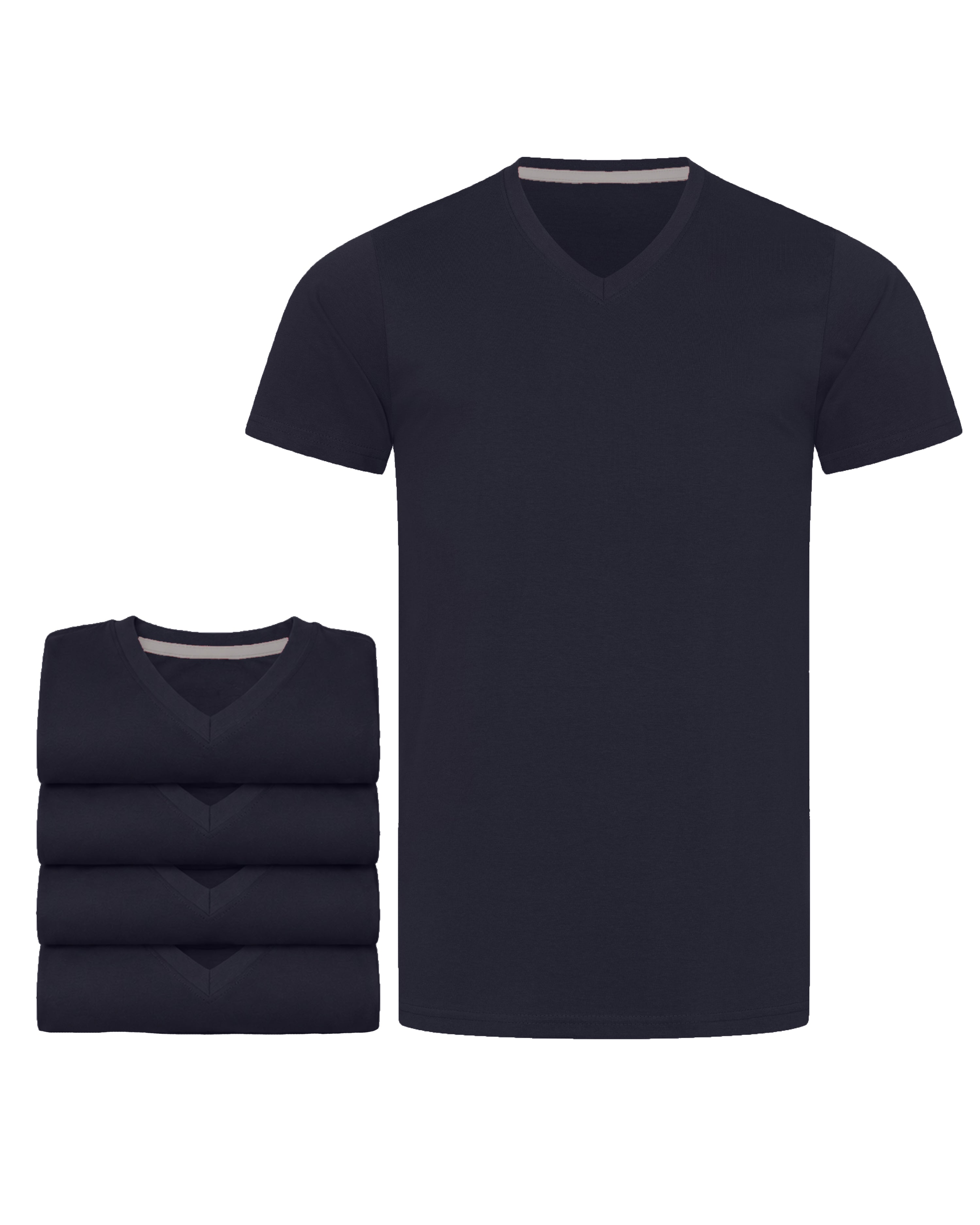 Herren T-Shirt 5er Pack V-Ausschnitt – V-Neck