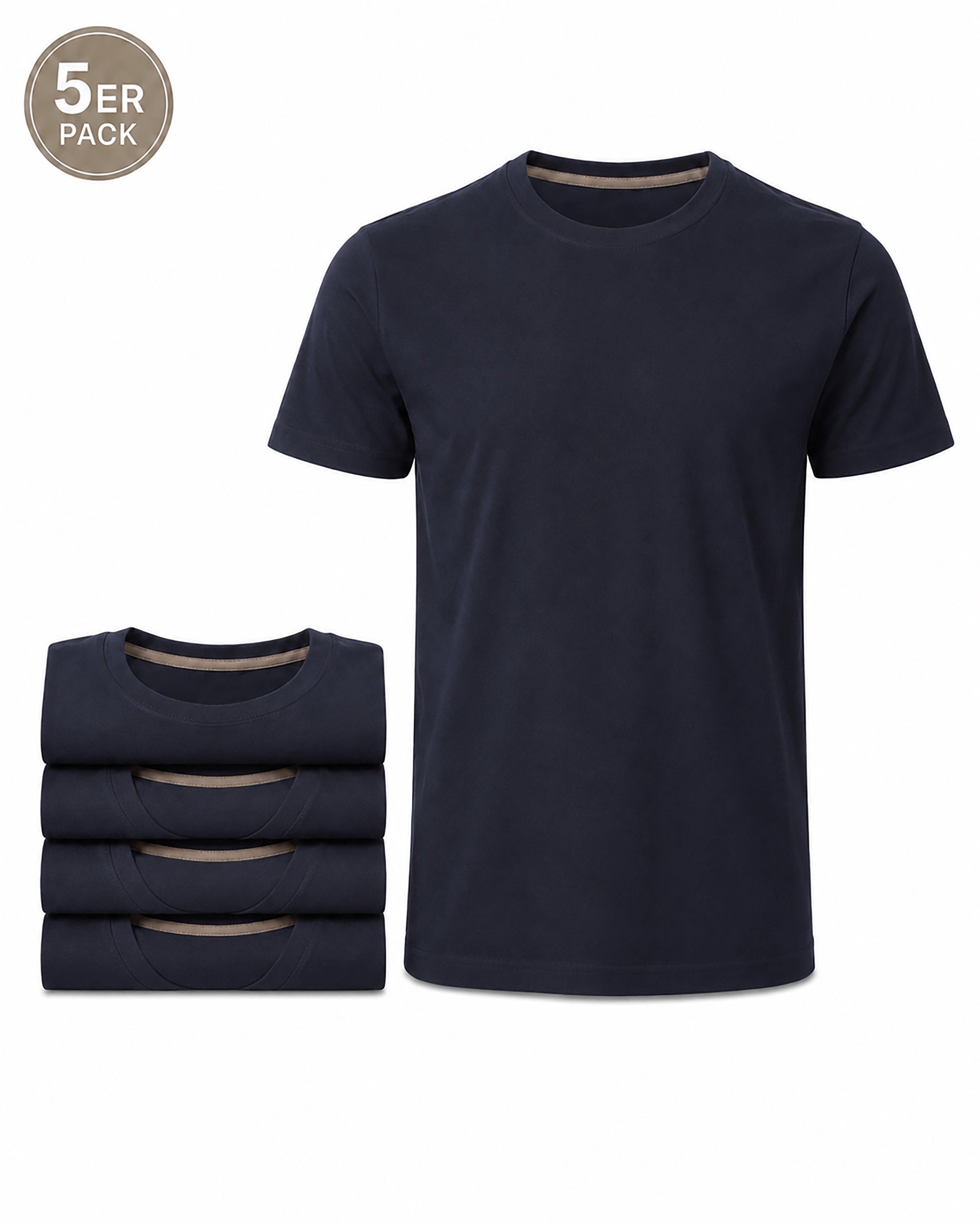 Herren T-Shirt 5er Pack Baumwolle – Sunset