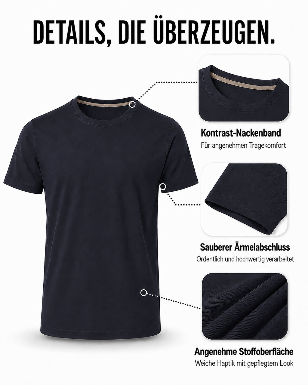 Herren T-Shirt Rundhals Baumwolle – Sunset