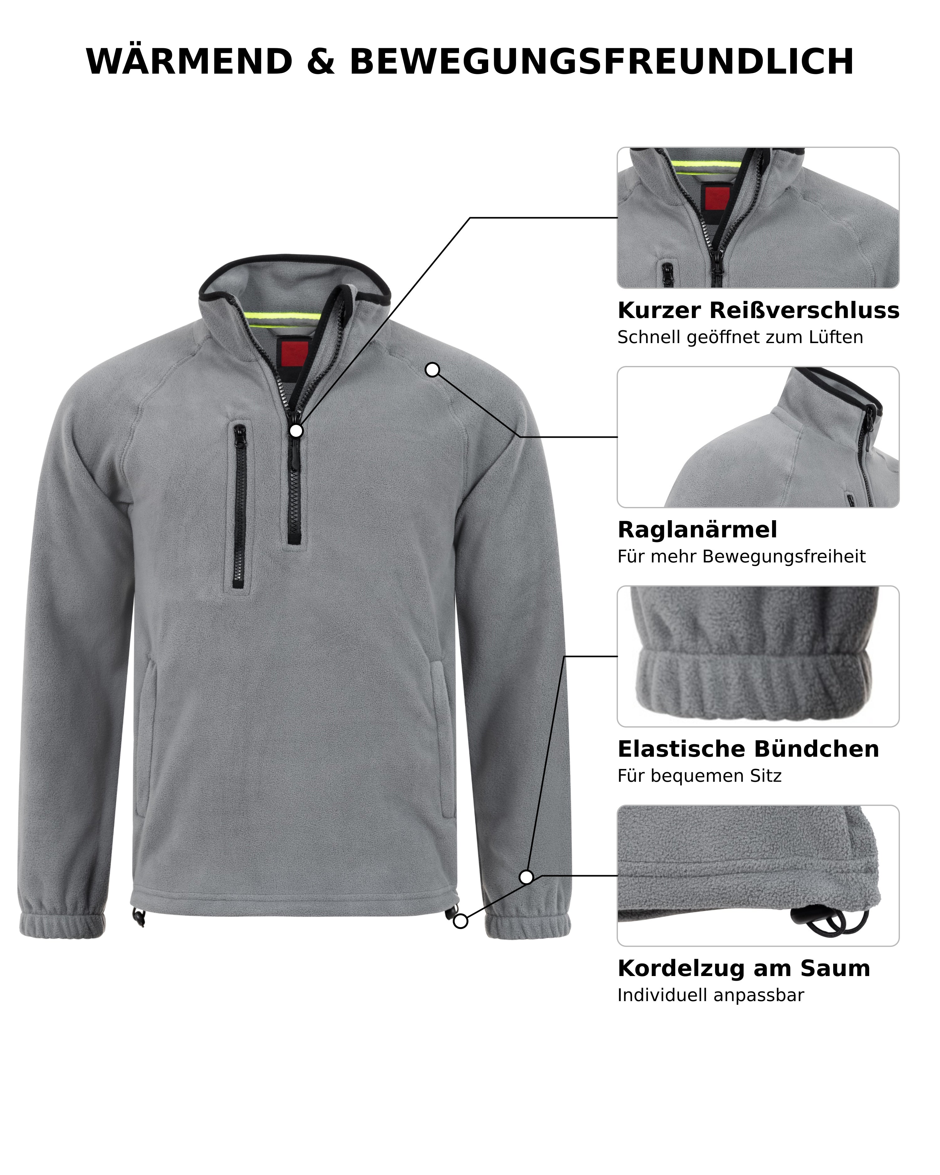 Herren Fleece Troyer mit Taschen Dolomiti