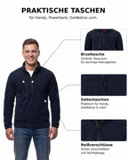 Herren Fleece Troyer mit Taschen Dolomiti
