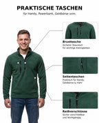 Herren Fleece Troyer mit Taschen Dolomiti