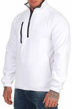 Weißer Fleece Pullover