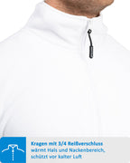 Halfzip Pullover aus Fleece Weiß