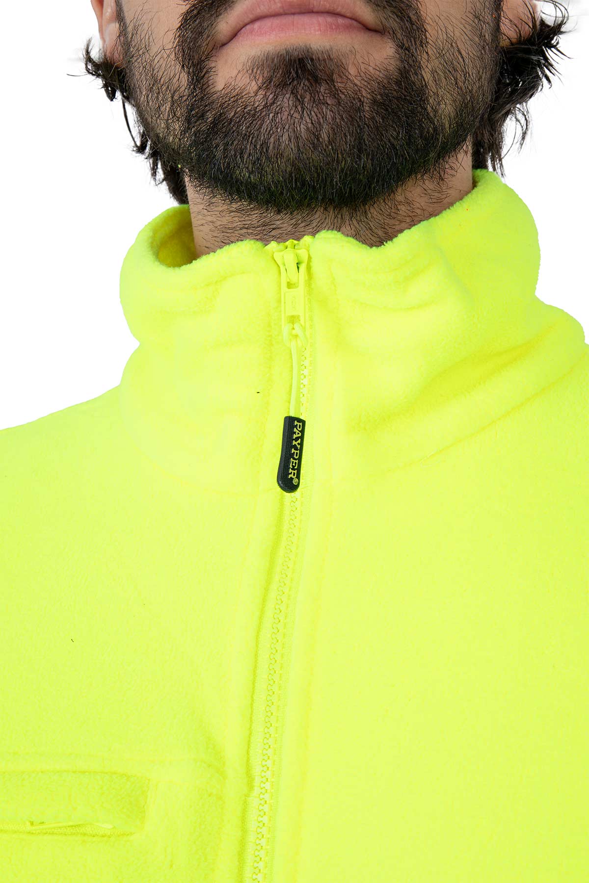 Herren Warnschutz Fleecejacke Gelb