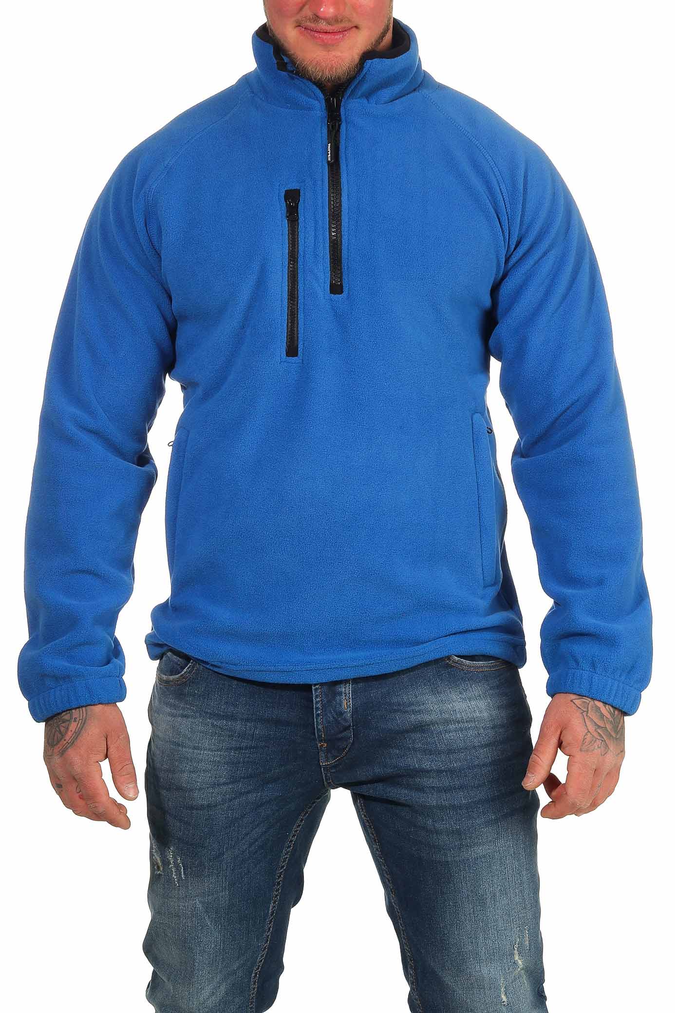 Herren Fleecepulli Blau