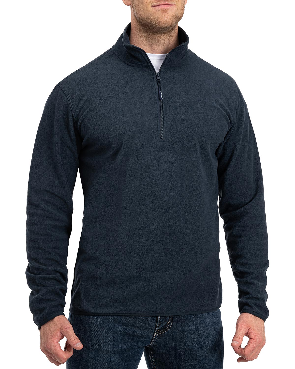 Dunkelblauer Kragen Pullover