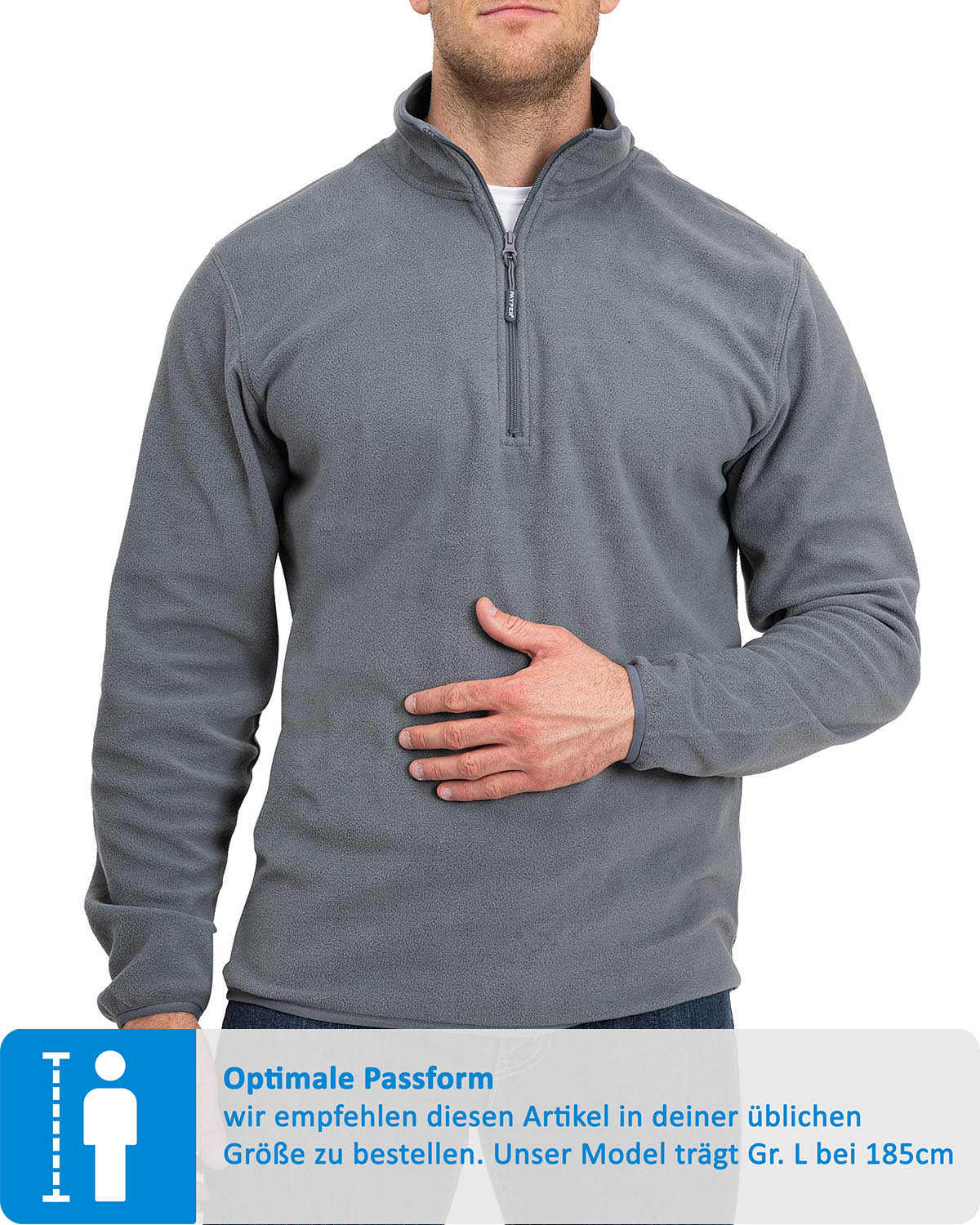 Fleece Pulli Grau