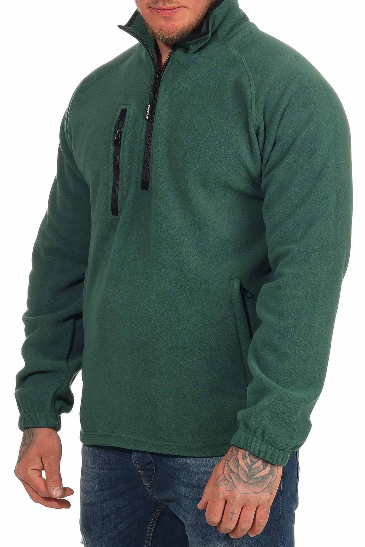 Herren Fleecepullover mit Kragen